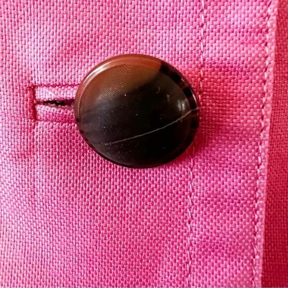 Talbots Linen Blend Blazer Barbie Pink Trapeze Style Women’s Size 10P‎ Spring - Picture 5 of 8